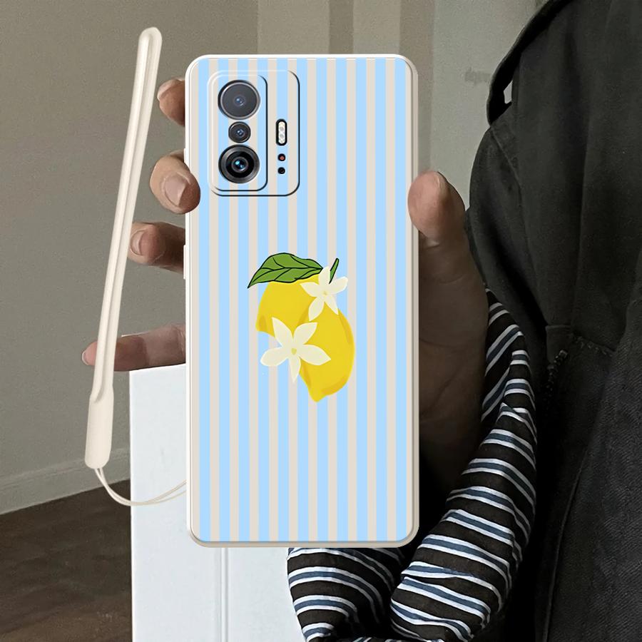Tablet And Accessories Case - Lemon Cool Stripe Pattern Case for