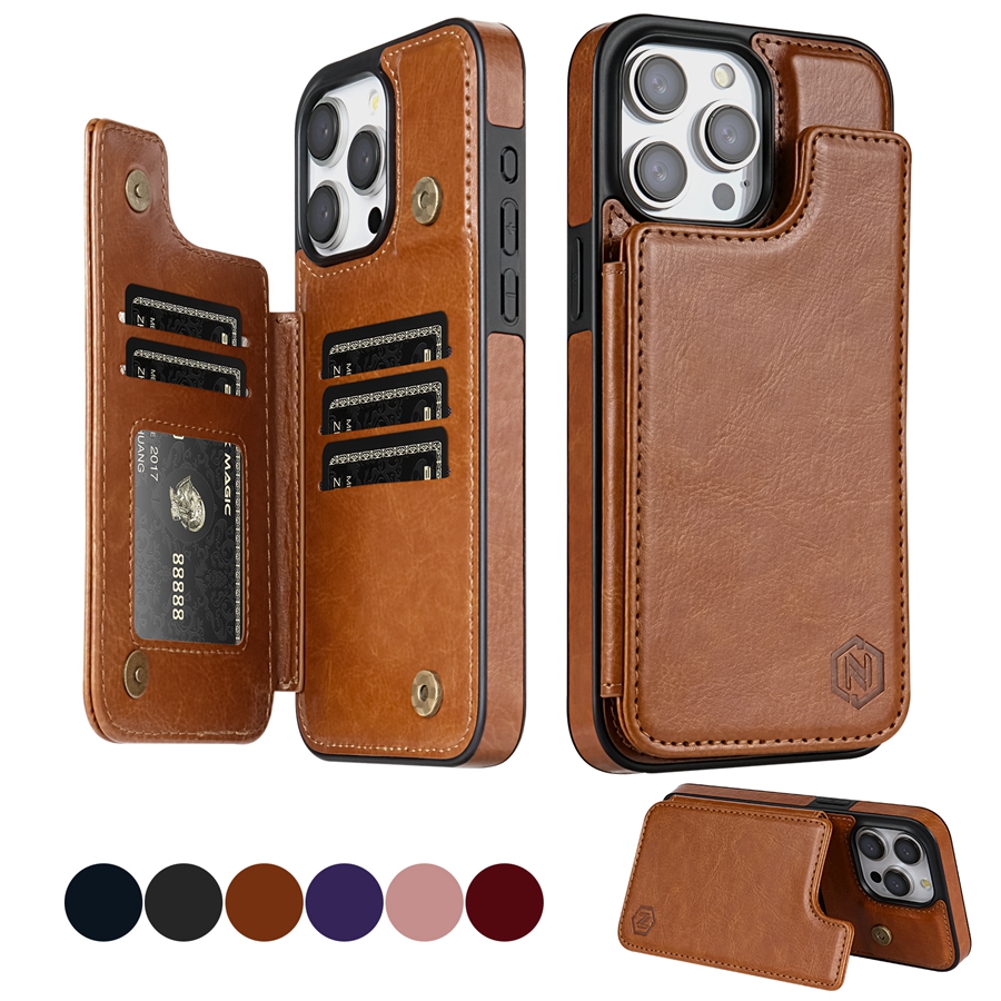 Magnetic Case Smart - Retro PU Leather Flip Phone Case