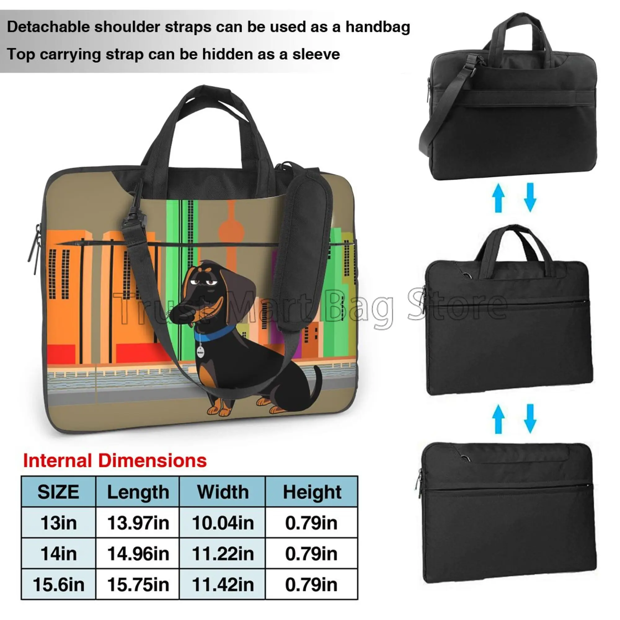 Cute Dachshund Print Laptop Ca - Tablet Accessories Bag review and price