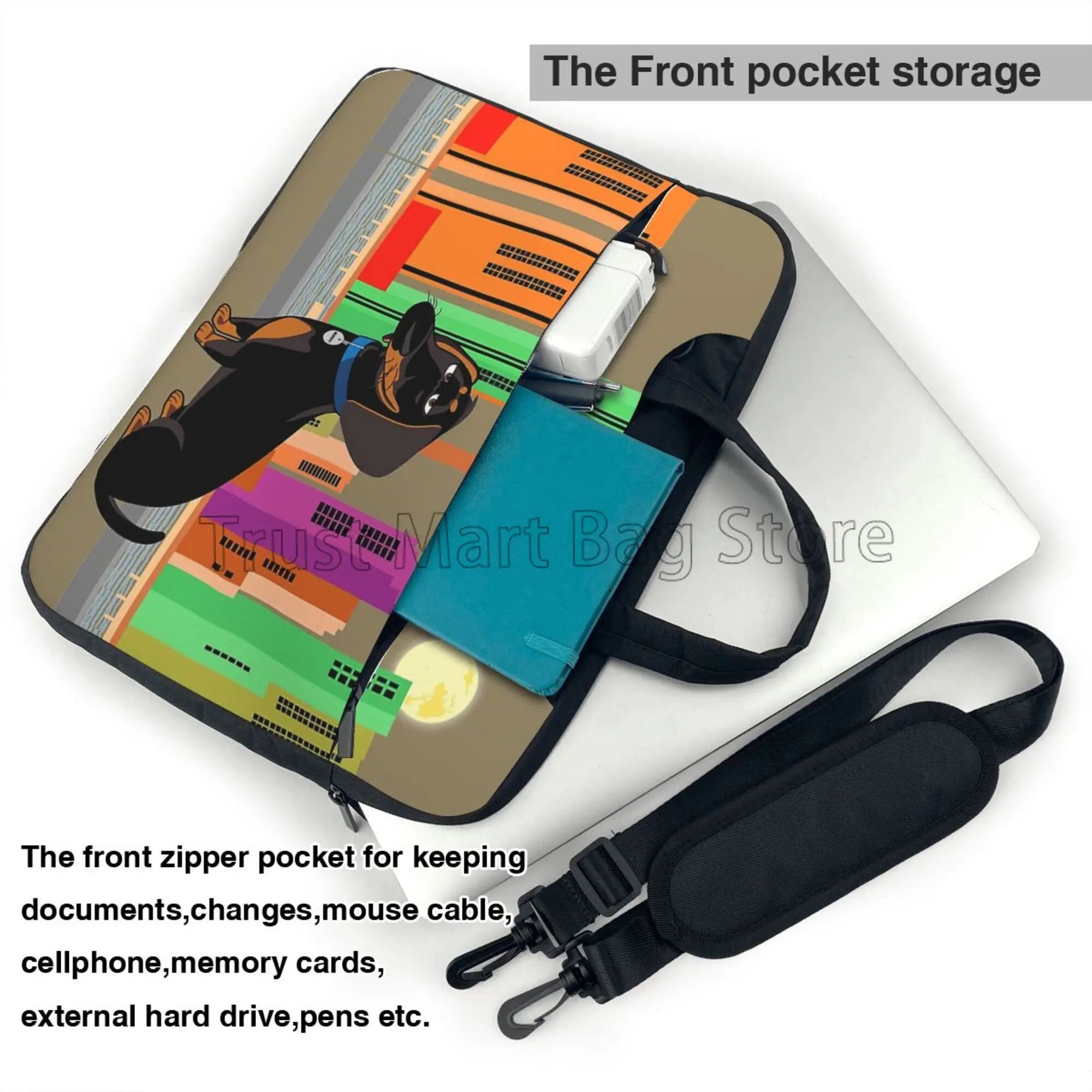 Cute Dachshund Print Laptop Ca - Tablet Accessories Bag review and price