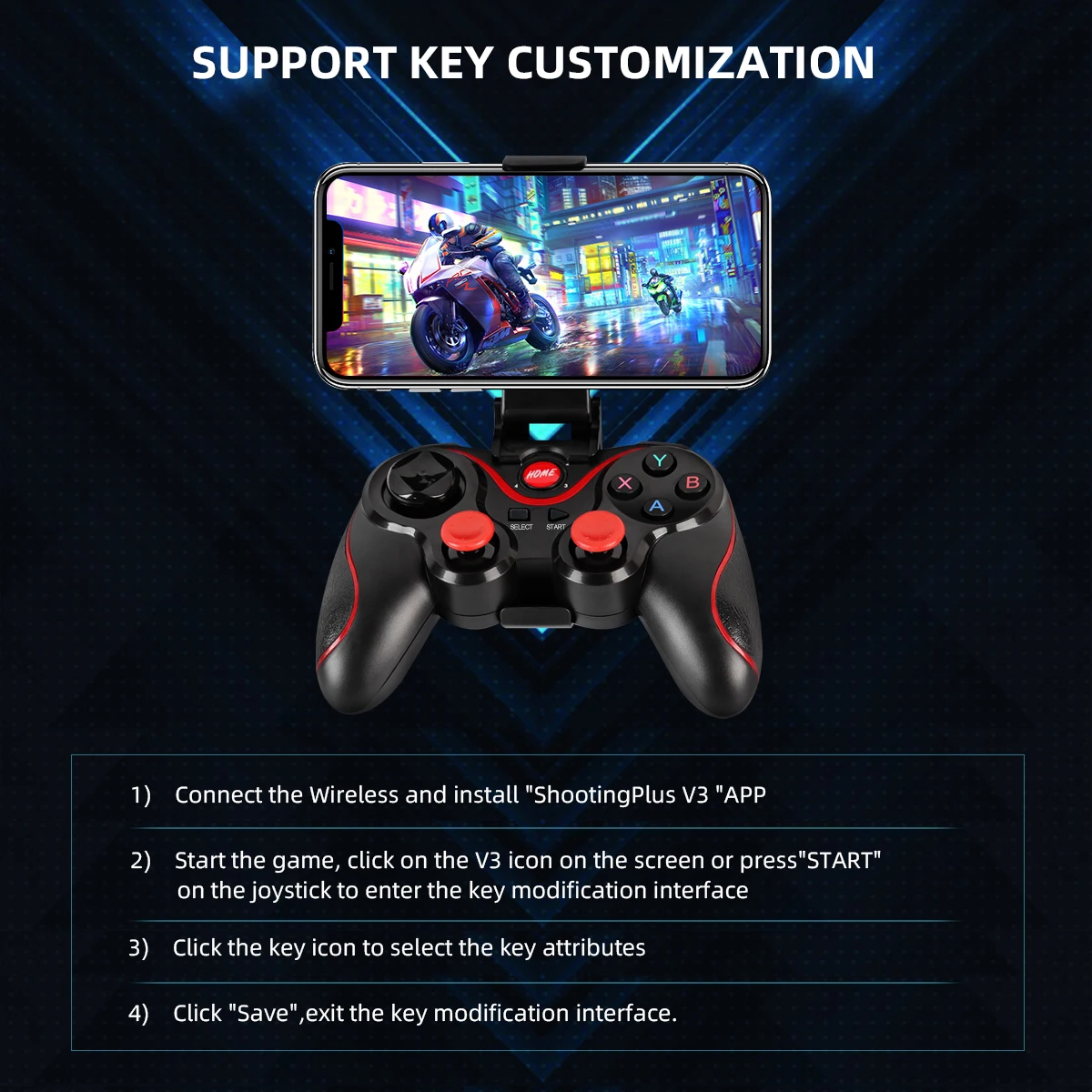 GAMINJA Wireless Bluetooth Gam - Tablet Accessories For Gaming review and price