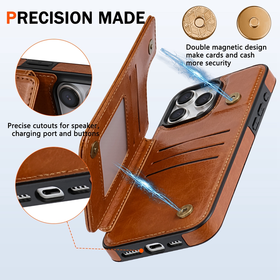 Retro PU Leather Flip Phone Ca - Magnetic Case Smart review and price