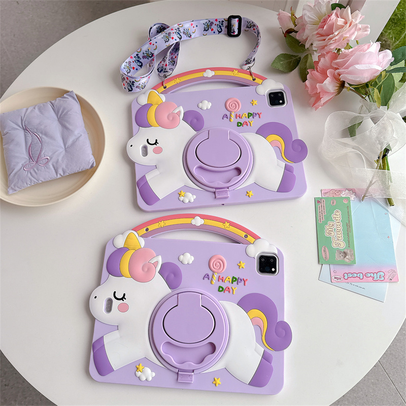 Cartoon Unicorn Kids Stand Tab - Tablet A9 Accessories review and price