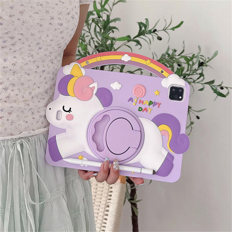Cartoon Unicorn Kids Stand Tab - Tablet A9 Accessories review and price