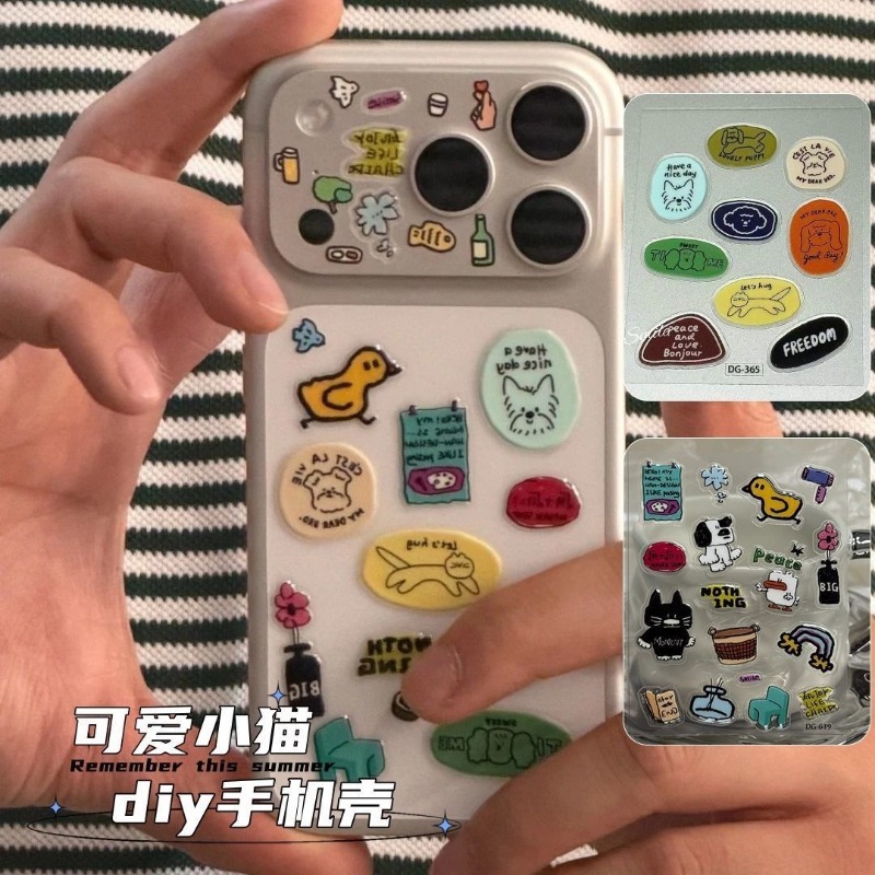 Cute Cartoon Cat Dog 3D Transp - Tablet Accessories Case review and price
