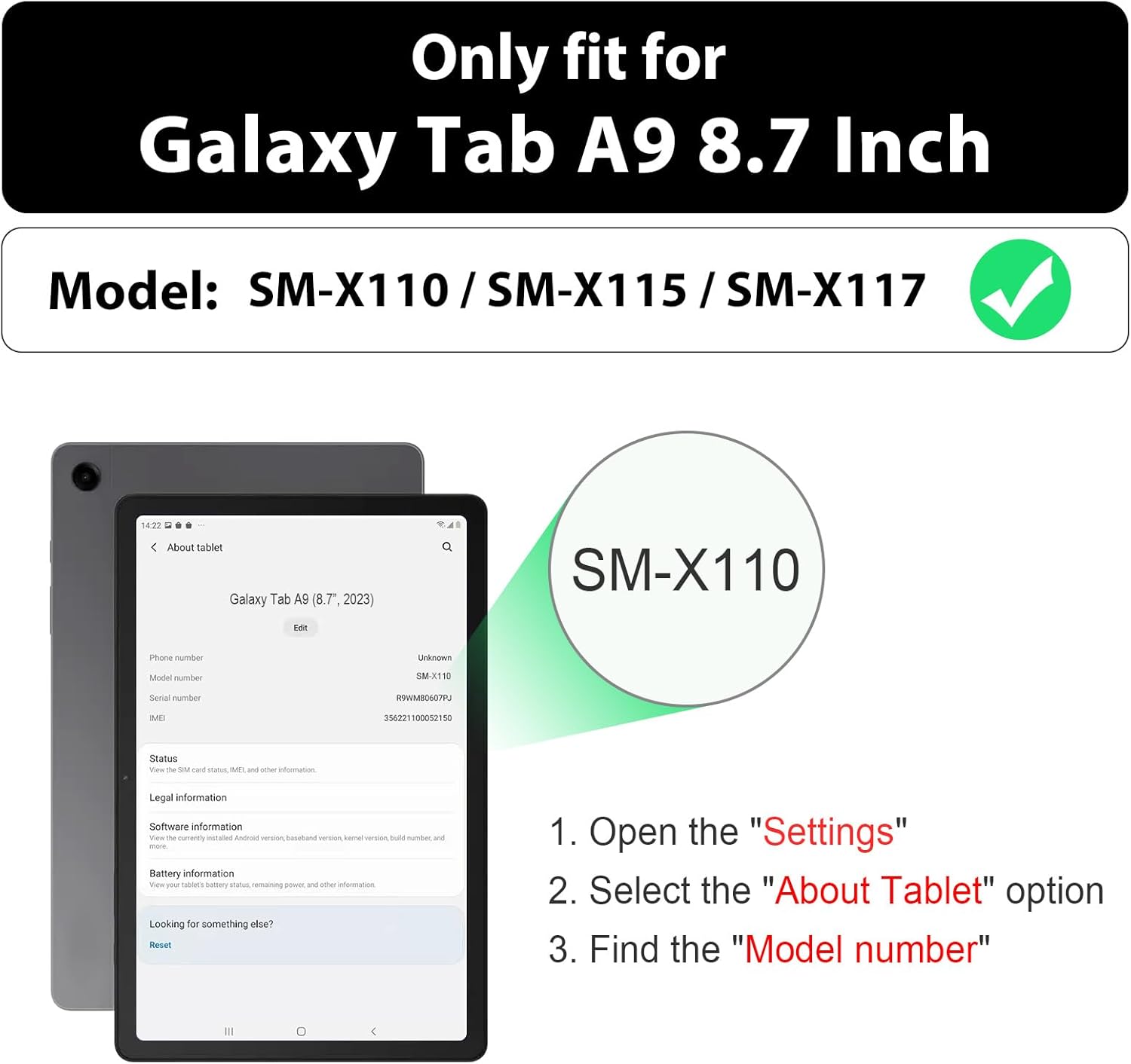 For Samsung Galaxy Tab A9 2023 - Tablet A9 Accessories review and price